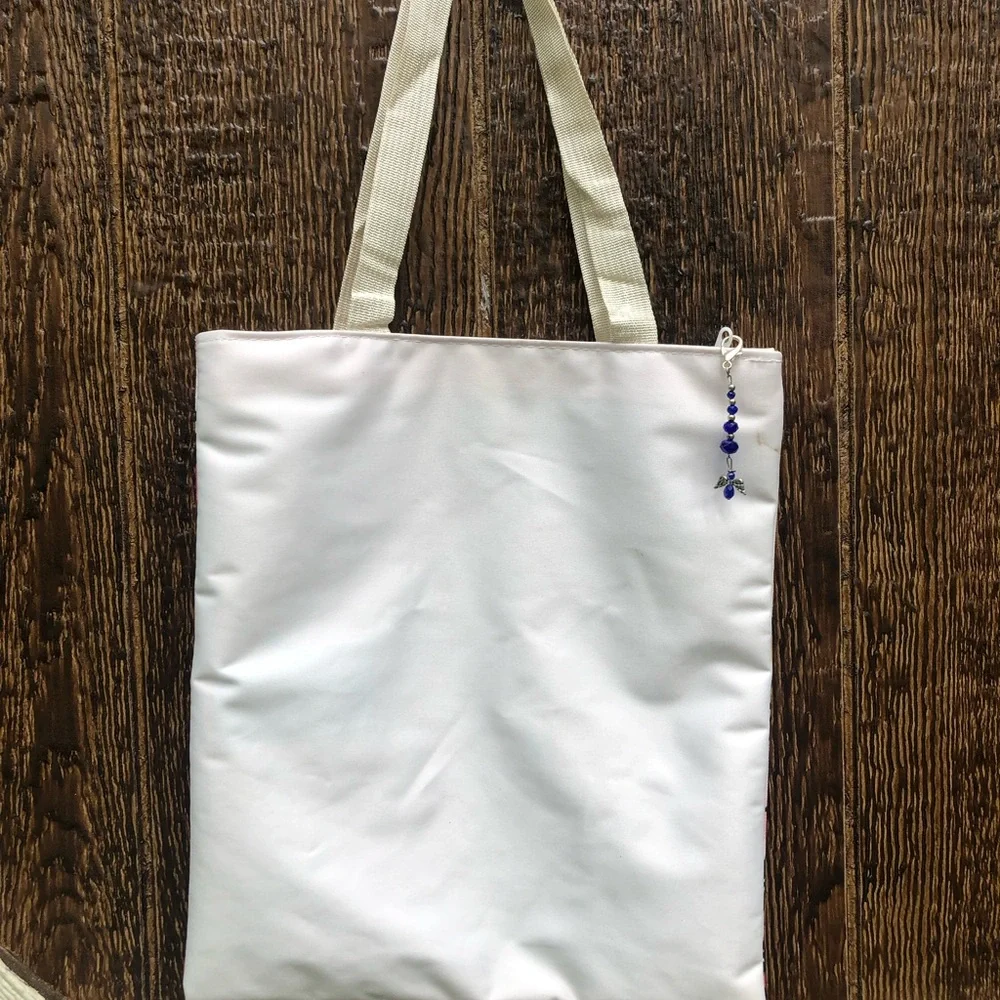 Labubu Print Canvas Tote